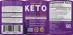 Label for TruuBurn Keto Max