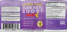 Label for Ultra Fast Pure Keto Boost Max