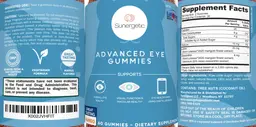 Label for Advanced Eye Gummies Mango