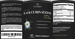 Label for Premium Black Cumin Seed Oil 1,000 mg