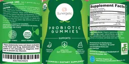 Label for Probiotic Gummies Strawberry Flavor