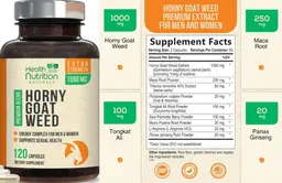 Label for Horny Goat Weed 1000 mg