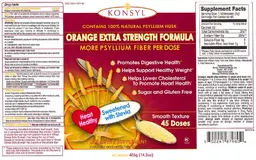 Label for Konsyl Orange Extra Strength Formula