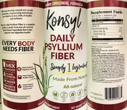 Label for Daily Psyllium Fiber
