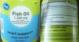 Label for Fish Oil 1,200 mg