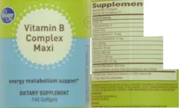 Label for Vitamin B Complex Maxi