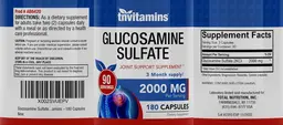 Label for Glucosamine Sulfate 2000 mg