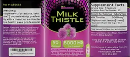Label for Milk Thistle 5000 mg