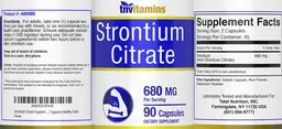 Label for Strontium Citrate 680 mg