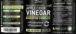 Label for Apple Cider Vinegar Digestive Complex