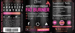Label for Apple Cider Vinegar Fat Burner