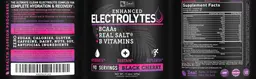 Label for Enhanced Electrolytes Black Cherry