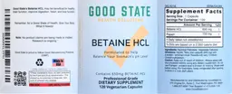 Label for Betaine HCL 650 mg