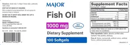 Label for Fish Oil 1000 mg