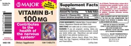 Label for Vitamin B-1 100 mg