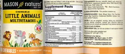 Label for Chewable Little Animals Multivitamins