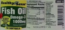 Label for Fish Oil 1000 mg