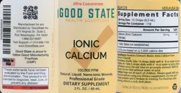 Label for Ionic Calcium 100,000 PPM