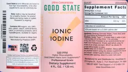 Label for Ionic Iodine 500 PPM