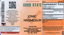 Label for Ionic Magnesium 100,000 PPM