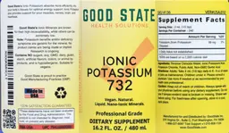 Label for Ionic Potassium 732