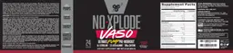 Label for N.O.-Xplode Vaso Jungle Juice