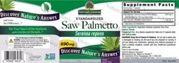 Label for Saw Palmetto 690 mg