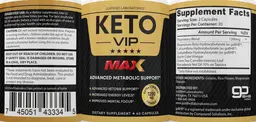 Label for Keto VIP Max
