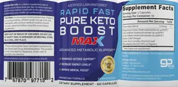 Label for Rapid Fast Pure Keto Boost Max