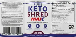 Label for Pure Keto Shred Max
