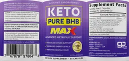 Label for Keto Pure BHB Max