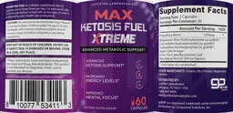 Label for Max Ketosis Fuel Xtreme
