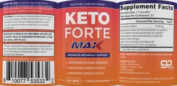 Label for Keto Forte Max