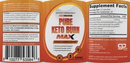 Label for Pure Keto Burn Max