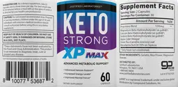 Label for Keto Strong XP Max