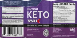 Label for Hotshot Keto Max