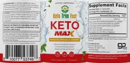 Label for Keto Trim Fast Max