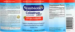 Label for Colostrum Plus Capsules