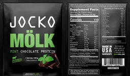 Label for Jocko Molk Mint Chocolate Protein