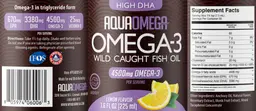 Label for High DHA Omega-3 4500 mg Lemon Flavor