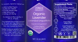 Label for Organic Lavender