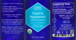 Label for Organic Peppermint
