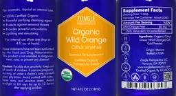 Label for Organic Wild Orange