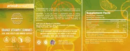 Label for Orange Vitamin C Gummies