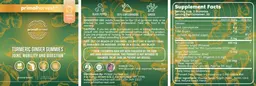 Label for Turmeric Ginger Gummies Peach Flavor