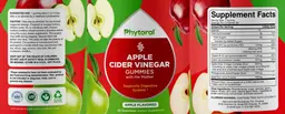 Label for Apple Cider Vinegar Gummies Apple Flavored