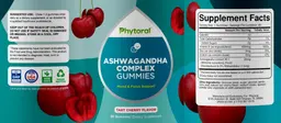 Label for Ashwagandha Complex Gummies Tart Cherry Flavor