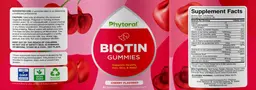 Label for Biotin Gummies Cherry Flavored