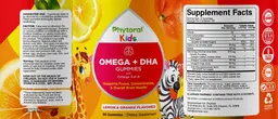 Label for Omega + DHA Gummies