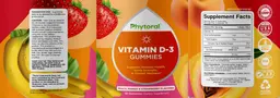 Label for Vitamin D-3 Gummies